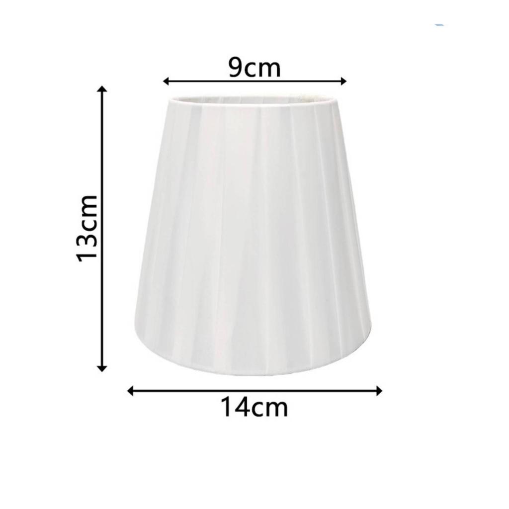 Lampshade with Clip-on Bulb Opening Cozy Pleated Material Modern