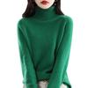 High-Neck Slimming Knit Sweater - Women's Elegant Autumn/Winter Base Layer