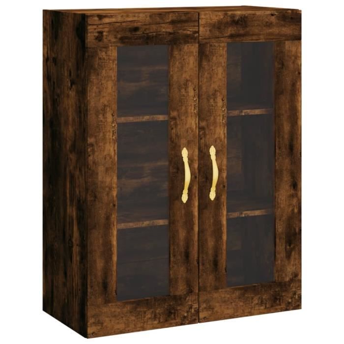 VidaXL Armoire murale chêne fumé 69,5x34x90 cm 828465