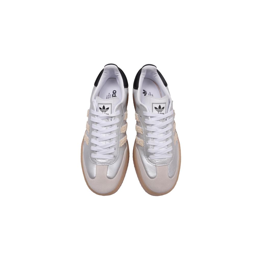 Adidas Originals SAMBAE Silver Girlish Abrasion Resistant Low top Skateboard Shoes Women's IG5744(Team348-)