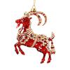 Shining Goat Hanging Ornament Set 2D Flat Christmas Tree Ornament New Goat Pendant  Bag Charms