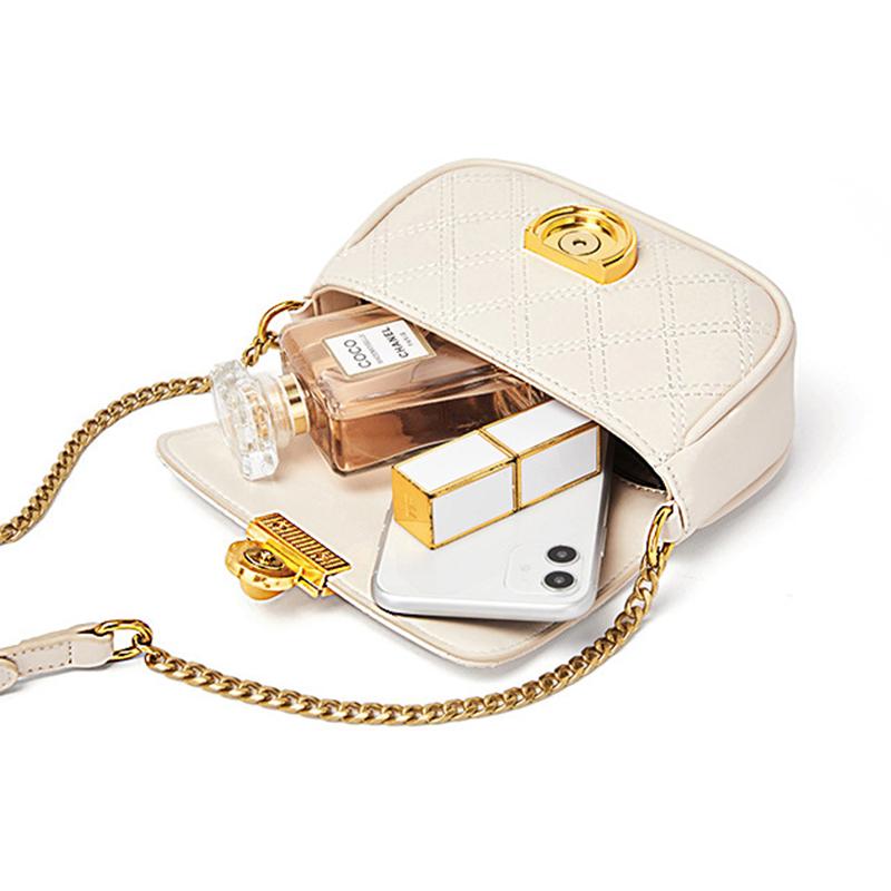 IELGY Urban Style Elegant Diamond-shaped Fresh and Sweet Messenger Chain Bag Women's Mini Classic