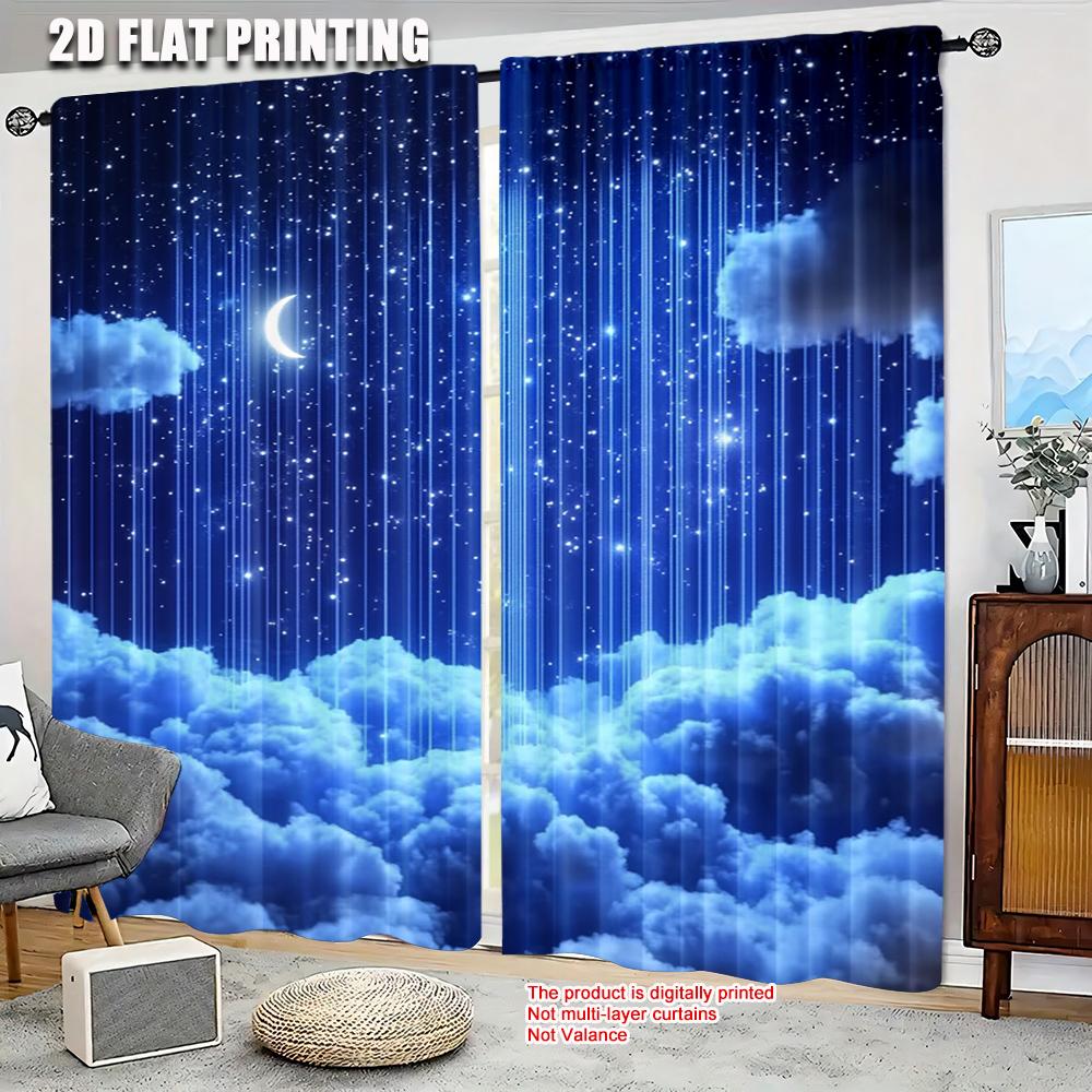 Drapes Starry Sky Durable Polyester Without Electricity Party Decorations Suitable Decor Curtain