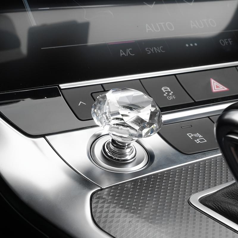 

Glass Car Start Button Decor - Sparkling Red Gemstone, Creative Interior Accessory for A Dazzling, Fun Auto Look