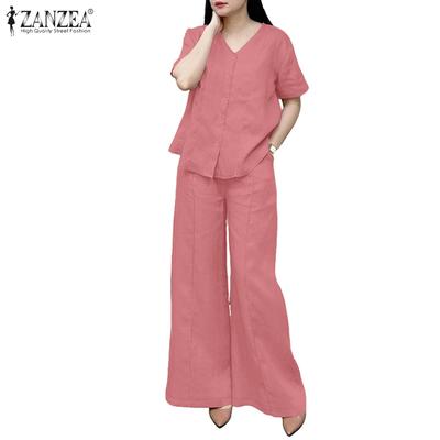 Women Short Sleeve T-Shirt and Pants Summer Two Piece Suit Sets