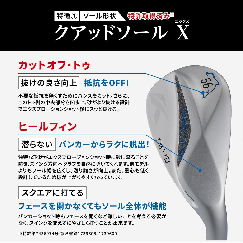 Kasco Dolphin Wedge Venstrehånds Hode 56 DW-123