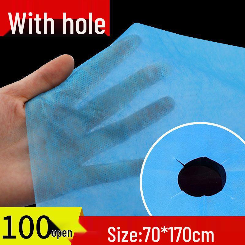 Breathable Disposable Massage Bed Sheets: Waterproof, Oil-Proof, Thickened, Non-Woven with Face Hole