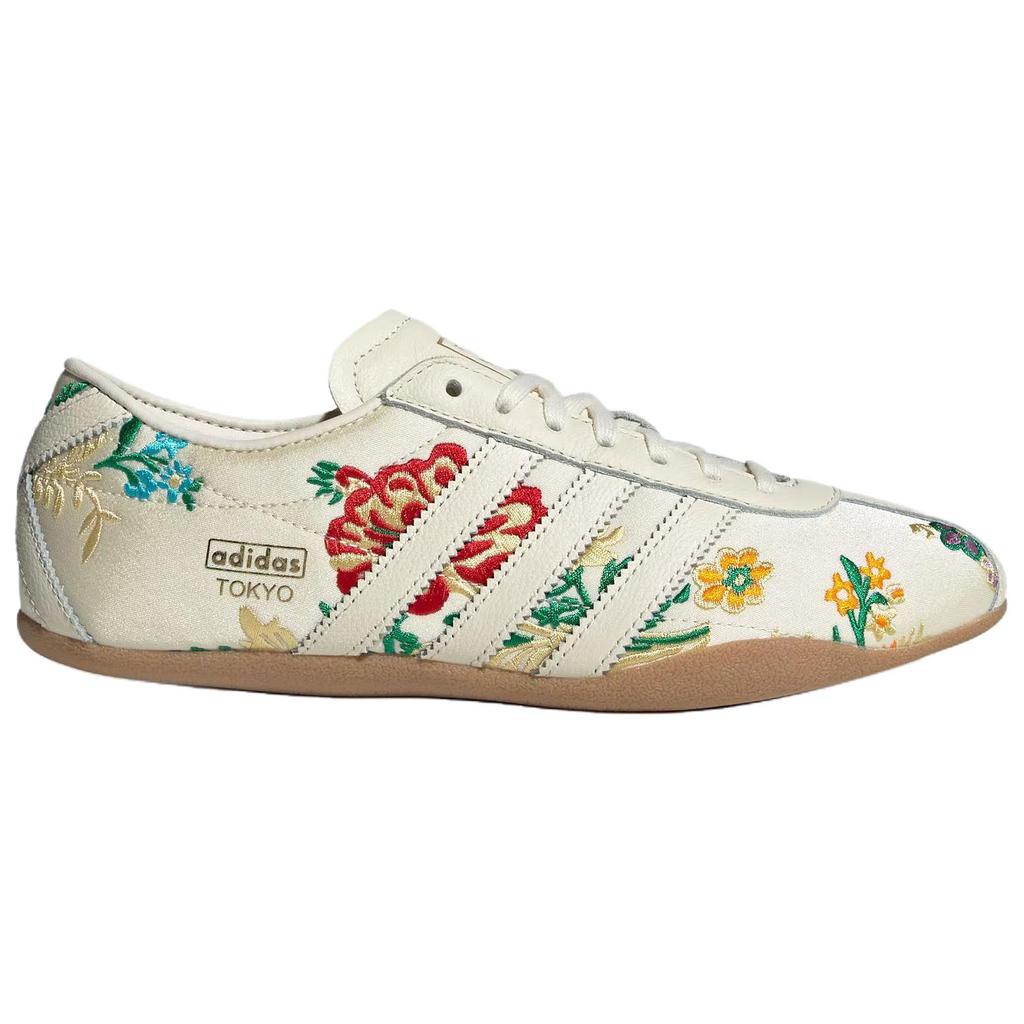 Adidas Tokyo Blomsterbroderi Pakke - Kremhvite Damesneakers Gull-Metallisk Gummi JQ1687