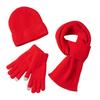 Aisiyalan Unisex 3-Piece Hat, Scarf & Gloves Set