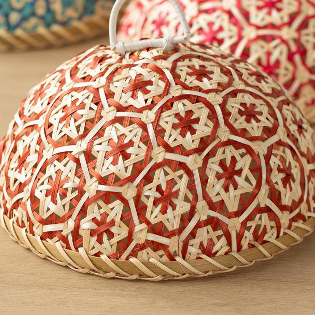 Fruit To Prevent Bowl Made of Bamboo Handmade Fruit Bowl Basket Proof Dining Table Cover Leftover Food Kitchen Hotel