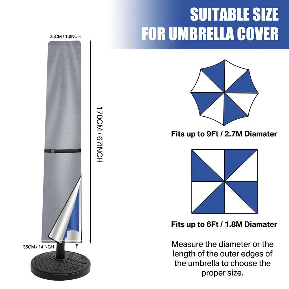 

Patio Umbrella Parasol Cover Waterproof Outdoor Banana Straight Style Fits Cantilever Outdoor Patio Umbrella Cover with Zipper
