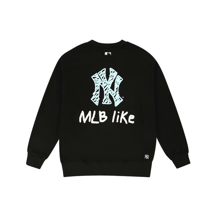 MLB Like Collection Sweatshirts Unisex Black Crew Neck Moderate Regular 31MT08011-50L S