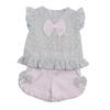 Mintini Baby Girls Floral Bow Detail Top & Shorts Set