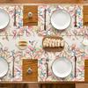 4Pcs, Hummingbird and Butterfly Floral Placemats, Washable, Suitable for Holiday Parties, Home Decor