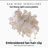 Traditional Fanshaped Hair Claw Clip Handmade Vintage Style Hair Accessory For Women