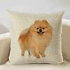 Nordic Animal Portrait Decorative Cushion Cover Dog Fashion Sofa Pillow Cover 45x45cm Linen Children's Gift Dog Companion