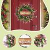 Summer Sign Lavender Wreath Green Leaves Garland Door Decorative Artificial 50cm Letter Sign Door Decor for Porch Stairs Home