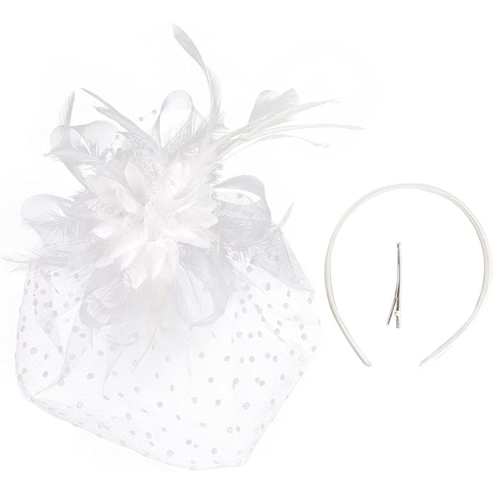 

Шляпа Comott Fascinators, повязка на голову с перьями, женские чародеи, головной убор для чаепития с зажимом, шляпа дерби для девочек и женщин