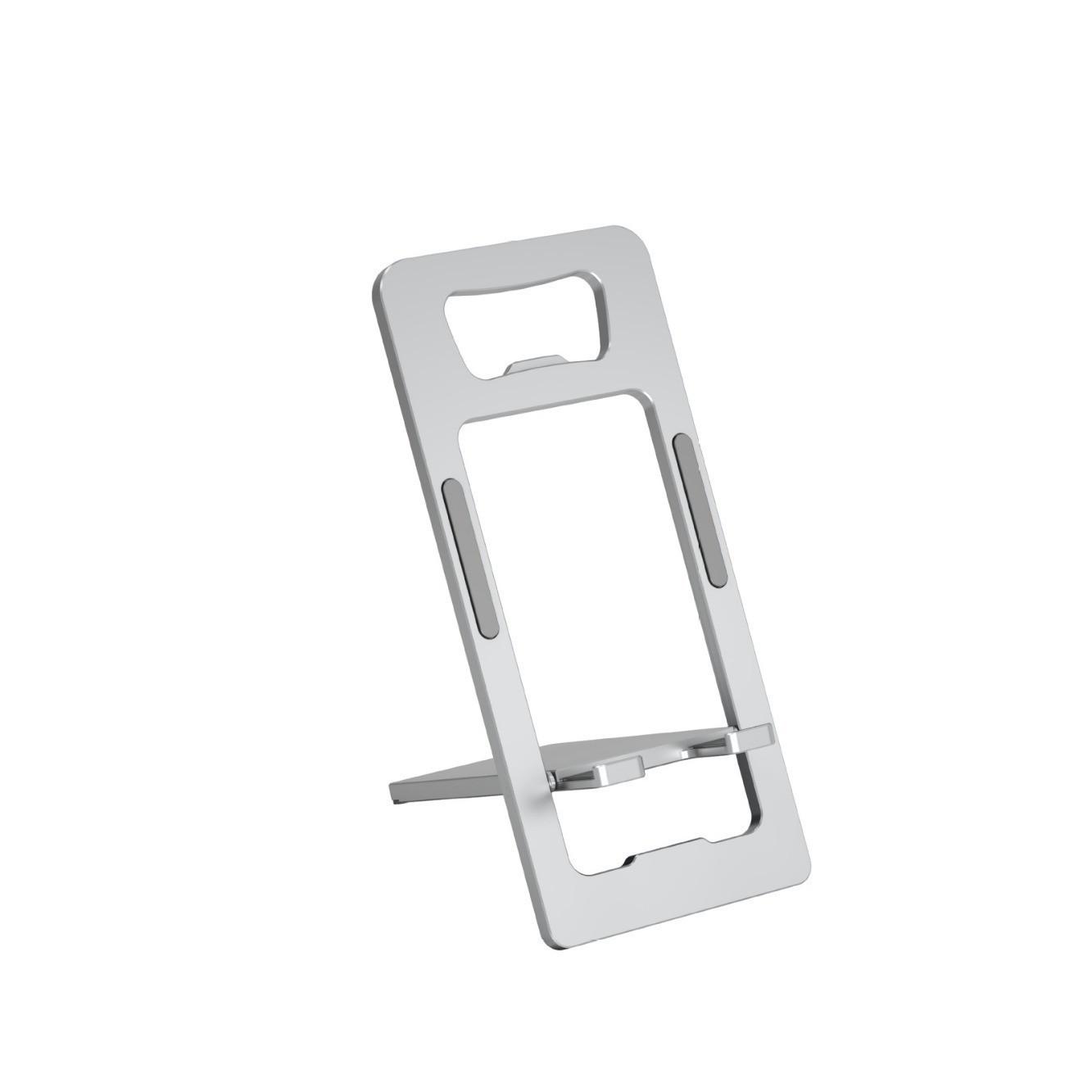 Portable Aluminum Alloy Phone Stand Card Holder серебряный
