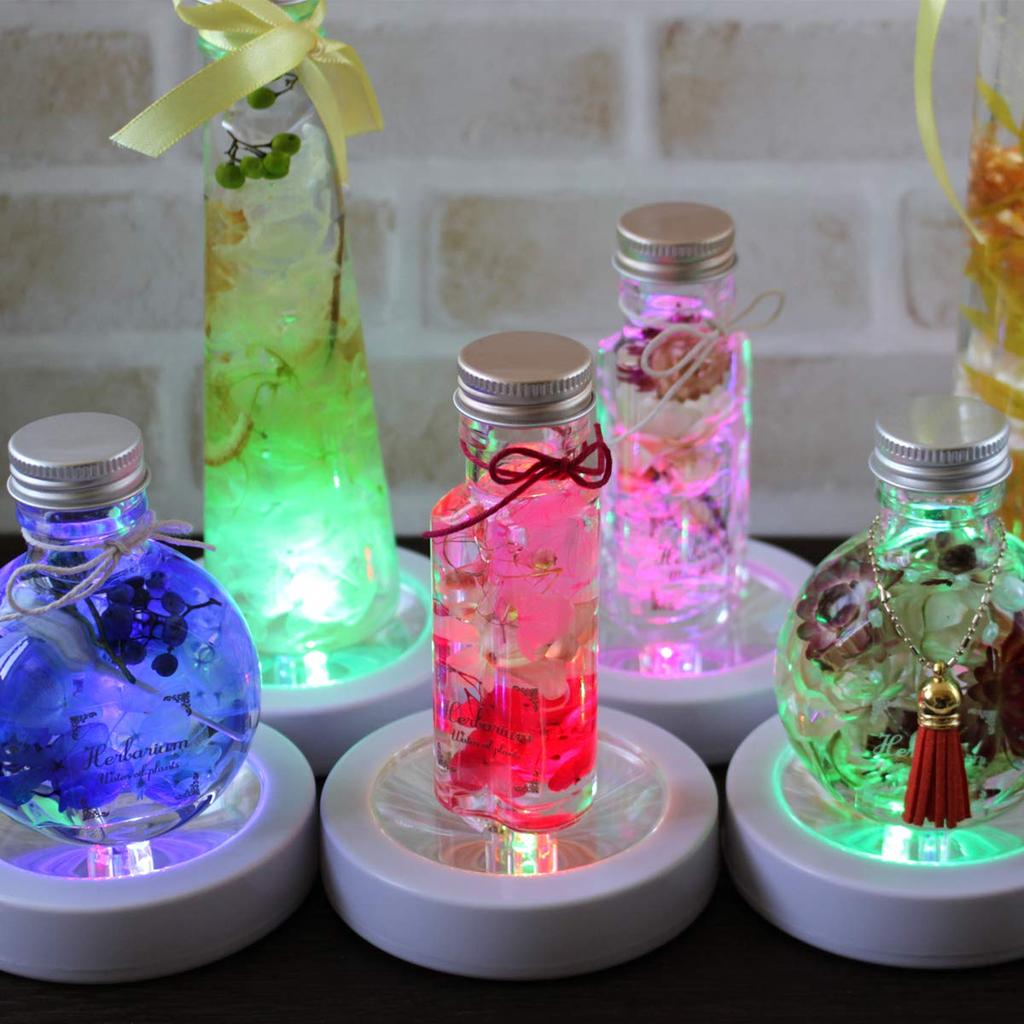 Herbarium Display Light LED Coaster Figurine Light-Up Rainbow Stand Base Battery Operated LED (6 Pieces)