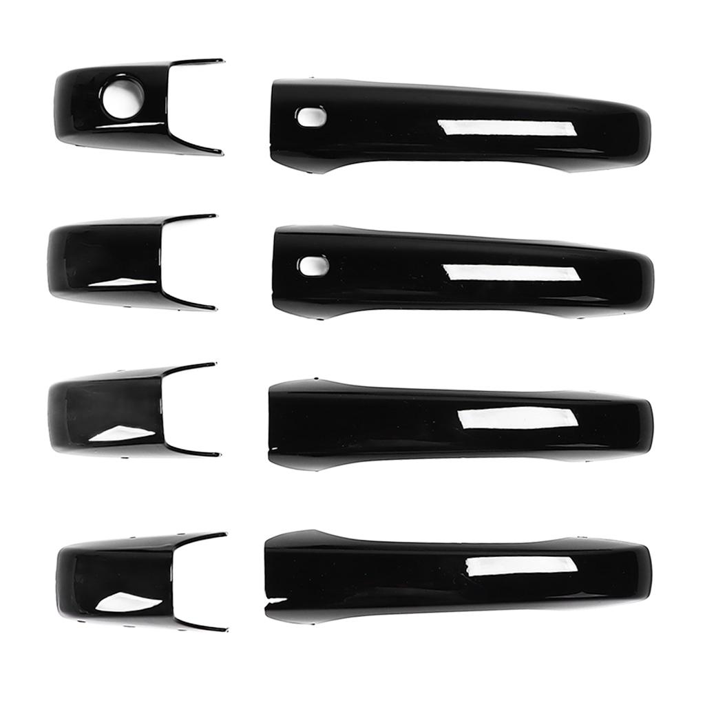 8 stücke Glanz Schwarz Türgriff Dekor Abdeckung Trim Ersatz für Jeep Patriot Grand Cherokee Durango