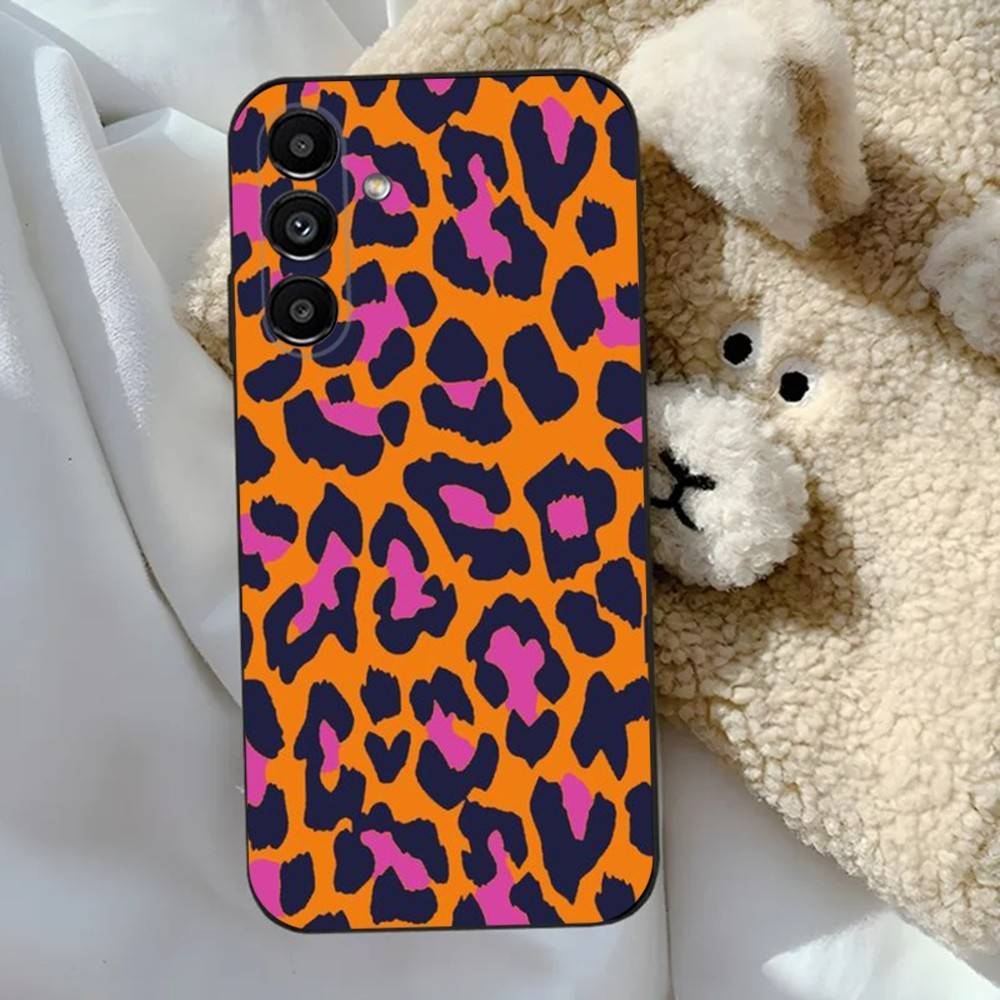 Leopard Print Panther  Phone Case For Samsung S24,23,22,30,21,10,9,Ultra,Plus,Lite,FE,5G Black Soft Case