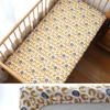 Baby Crib Fitted Sheet For Newborn Soft Cotton Bed Cot Mattress Cover With Rubber 130x70cm