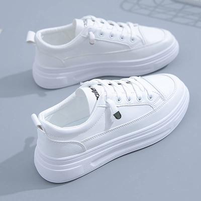 Zapatos de Plataforma Slip On para Mujer, Cientos de Cordones Más Altos Zapatos de Caña Baja, Zapatos Blancos para Caminar al Aire Libre Talla Grande