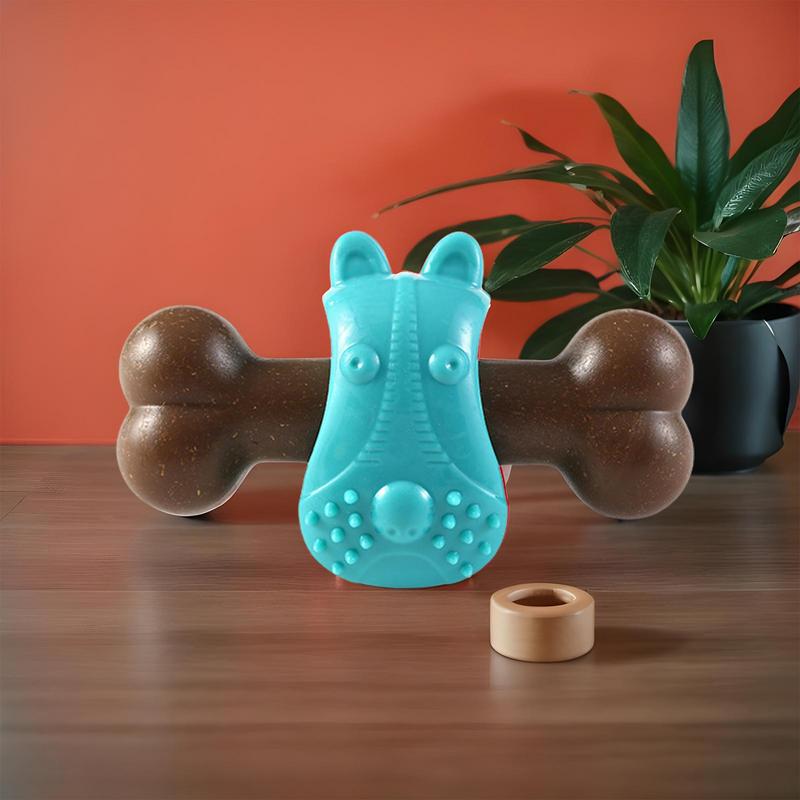 Brinquedos para Cães para Roedores Agressivos Osso para Filhotes Treinador de Roer Calmante Alimentador Lento Estimulação de Roer Interativa Enriquecimento Para