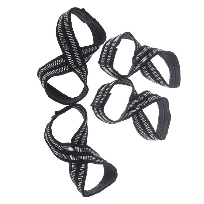 1Pair Figure 8 Straps For Deadlift Weight Lifting Shrugs Heavy Duty Grip Band