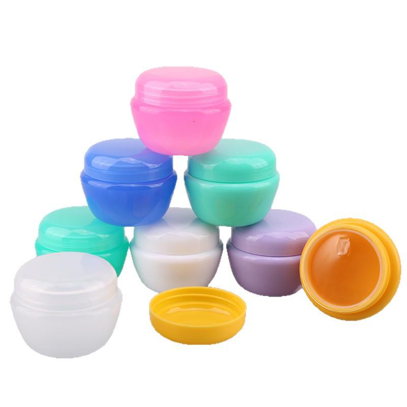 Mehrfarbige Pilzbox Cremetiegel: 5g, 10g, 20g, 30g, 50g Kunststoff-Kugelapplikator Kosmetische Reiseflasche
