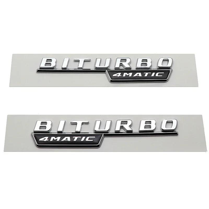 

2pcs Car Fender Side Emblem Sticker Body Badge for Mercedes Benz BITURBO 4MATIC 2017-2021 W221 W212 W205 W211 W210 GLC B200