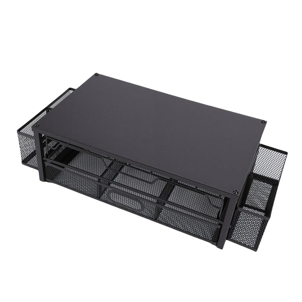 2 Tier Coffee Pod Holder Coffee Capsule   Pull Out Drawers for Kitchen Countertop Coffee Station Black