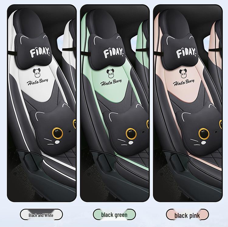 Wuling Hongguang MiniEV Seat Covers: Macaron Full Coverage, All-Season Car Seat Cushions for 2020-2023 Models