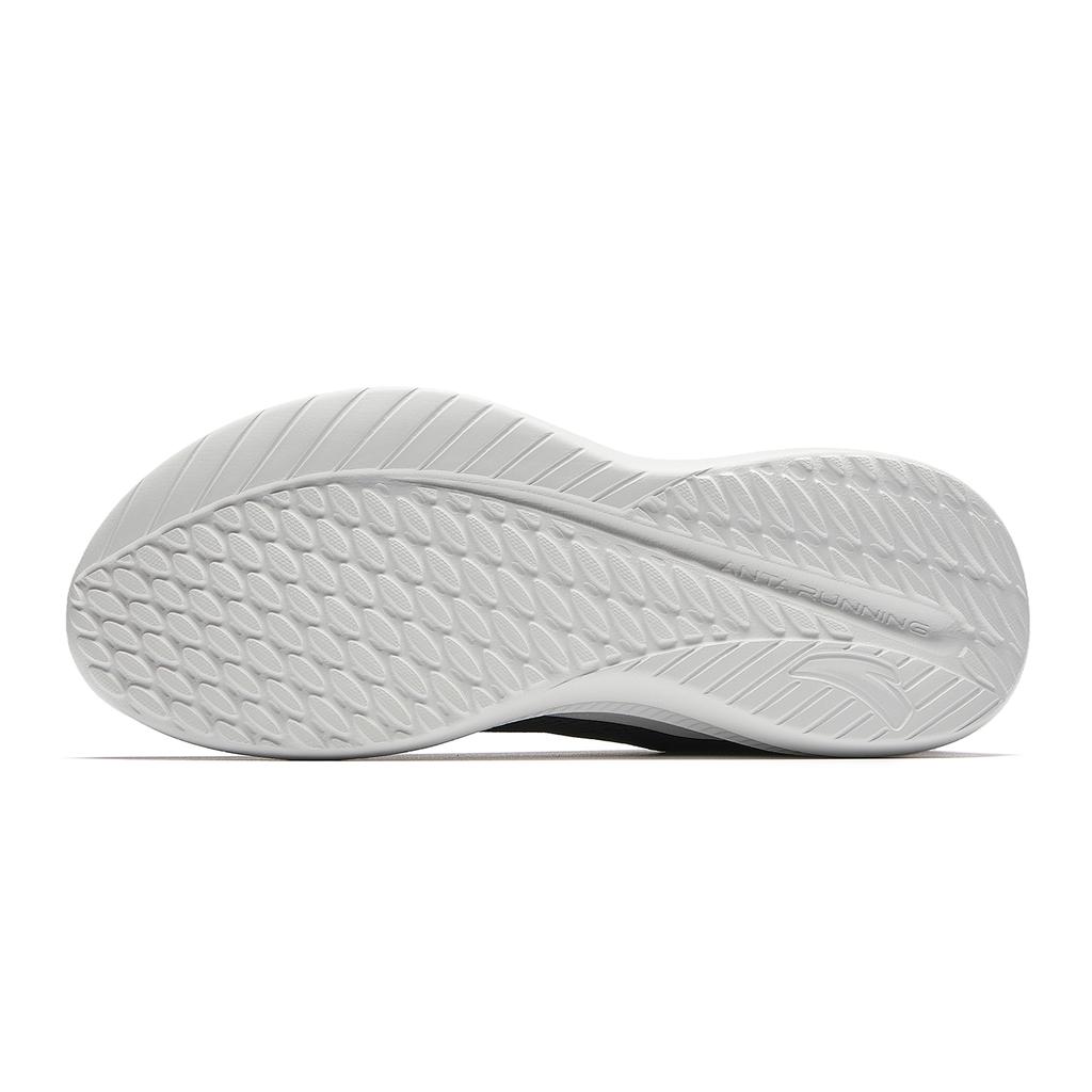 Anta Cushioning Slip Resistant Breathable Low top City Commuting Running Shoes Men's Basic Black/Papyrus White 912615541-4