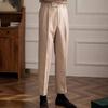 Suit Pants for Men, Light Mature, British Retro, Business Oriented, Neapolitan Style, Straight Cut, Slim Fit, Casual Trousers for Men's Commuting