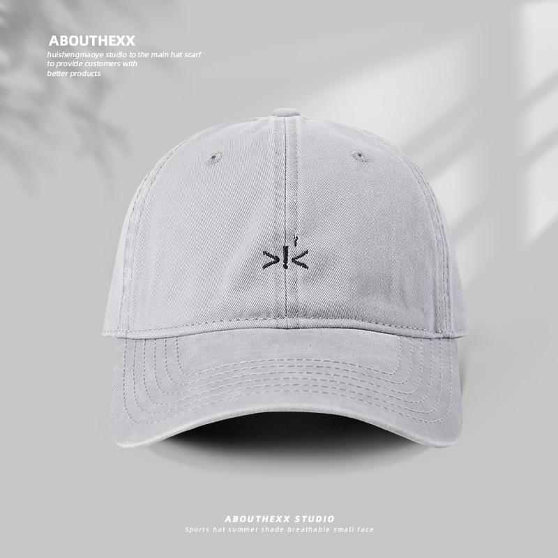 Unisex Cotton Minimalist Baseball Cap with Embroidery Adjustable Soft Top Casual Hat, Daily Caps for Men and Women Spring Summer