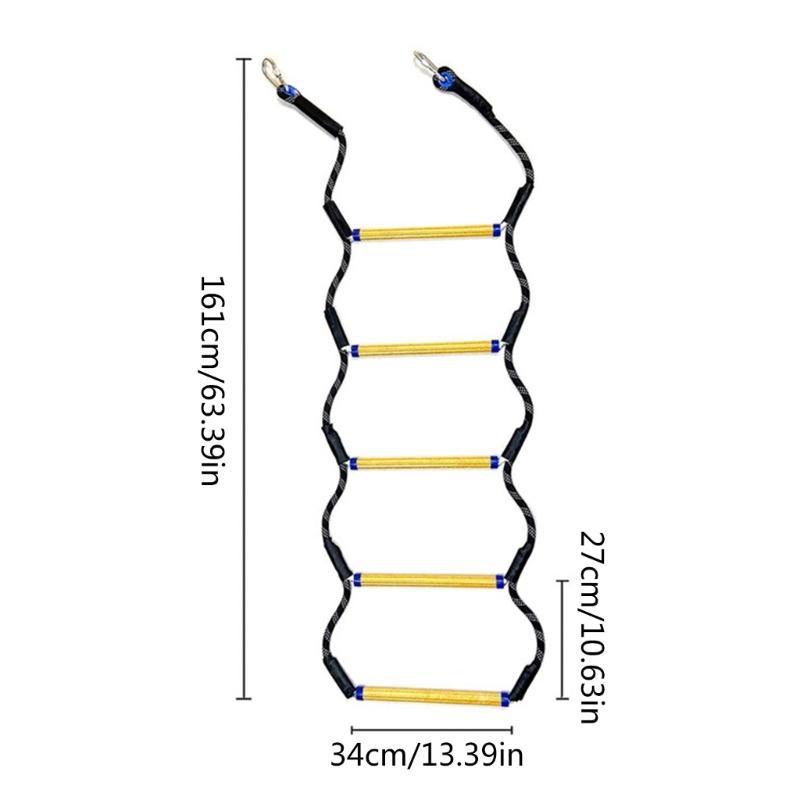 Portable Marine Boarding Rope Ladder Outdoor 5 Step Boat Rope Ladder Durable