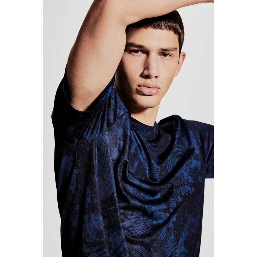 H M Sport Top Regular Fit dryMove Navy Blue