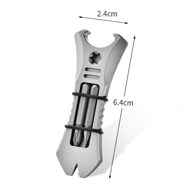 Titanium Multi-Tool EDC Pry Bar Compact Survival Tool Outdoor Camping Hiking Everyday Carry
