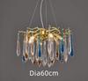 Nordic Luxury Chandelier With Colorful Crystal Branch Design Pendant Lamps Bedroom Restaurant Hotel Kitchen Decoration Lighting