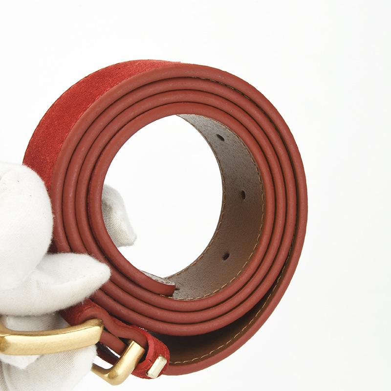 Four Seasons Available New Needle Buckle Belt Women'S Fashion Simple And Versatile Dress Jeans Decorative Leather Matte Belt