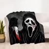 1PC Ghostface Scream Outdoor Flannel Throw Blanket - HD Printed Lightweight Soft Warm All-Season Blanket for Sofa, Bed, Travel, Camping 038