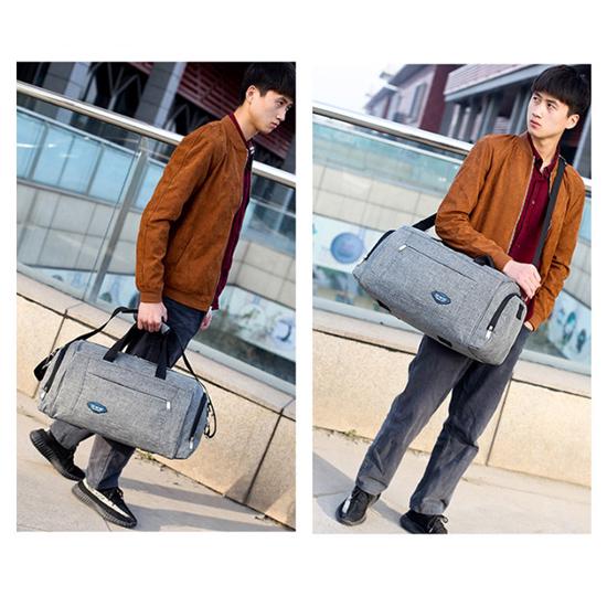Borsa Duffel Impermeabile in Nylon da Viaggio Moda Cabina Weekend Vintage Casual a Spalla Grande per la Notte