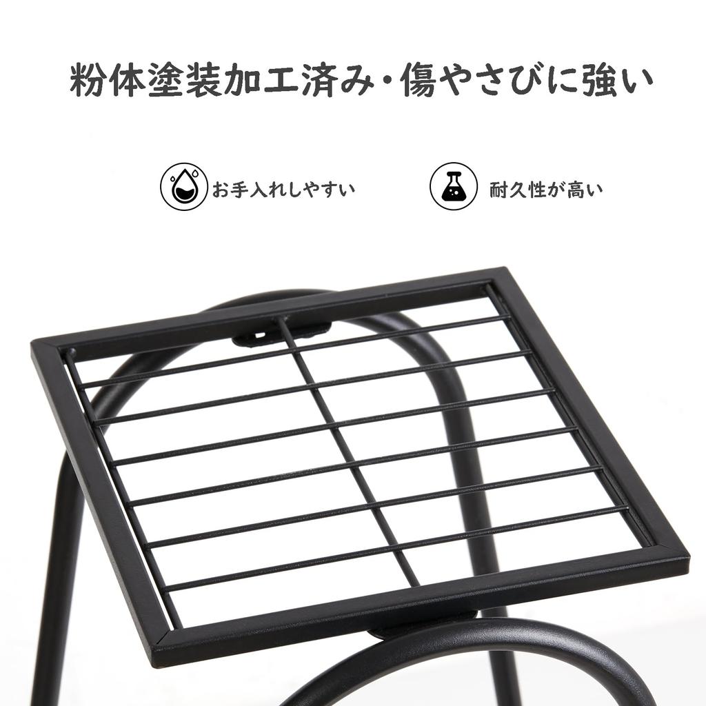 Flower 3 Width Gardening Flower Garden Living Height High Large Stand, Iron, Black, Tiers, 80, Rack, Indoor, Outdoor, Stand, Cute, Houseplants,