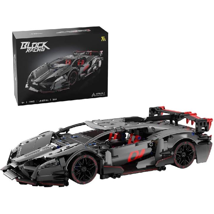RiceBlock Racing Sports Car Building Blocks Set, 1:14 Scale Model Speed Champions Car, Gifts for Boys Age 8+, 991 Pieces Compatible with Lego