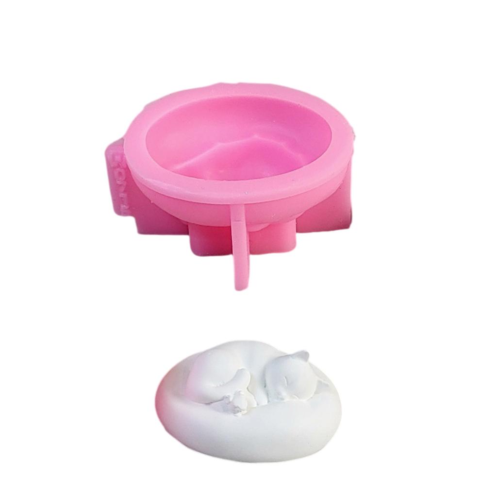 Sleeping Cats Mouse Silicone Molds for Candle Soap Chocolate Candy Cake Fondant Decoration Cement Gypsum Silicone Molds