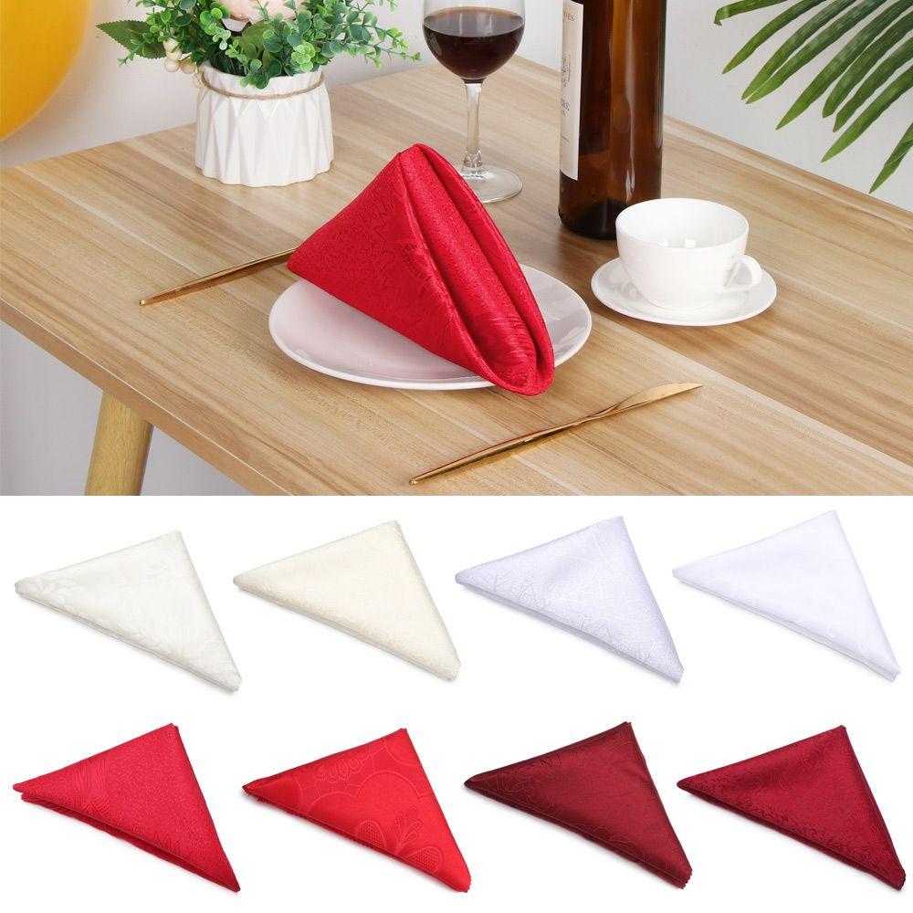 

Party Supplies Washable Soft Wedding Table Cloth Dinner Napkins Solid Red Cloth Napkins