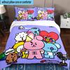 3PCS K-pop Cartoon Friends 3pcs Bedding,Including 3PCS Duvet Cover And 2pcs Pillowcases Perfect for Christmas,Ideal for Bedroom, Dormitory