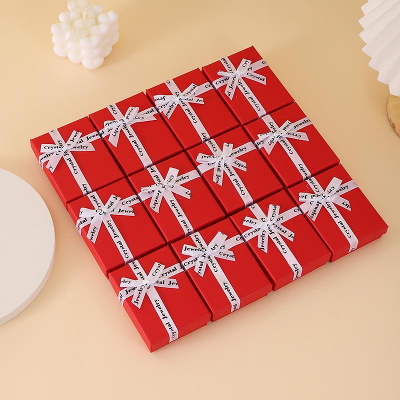 12PCS Bowknot Jewelry Box Earring Jewelry Organizer Necklace Storage Box Paper Organizers Storage Jewelry Display Gift Case